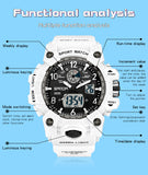 Findtime Women’s Digital Watch Waterproof Sport Watch Analog Wristwatch Military Tactical Watches LED Luminous Alarm Stopwatch Dual Time Wrist Watches