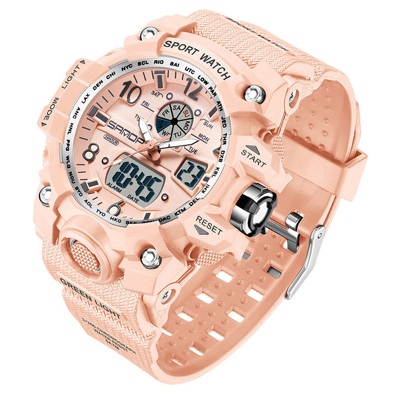 Findtime Women’s Digital Watch Waterproof Sport Watch Analog Wristwatch Military Tactical Watches LED Luminous Alarm Stopwatch Dual Time Wrist Watches