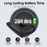 Open Ear Headphones Bluetooth Single Bone Conduction Wireless Earbuds with Earhooks Microphone Earphones Waterproof Long Battery Life Earpiece for Workout Sports Running Android iOS Non Ear Plug