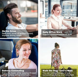 Open Ear Headphones Bluetooth Single Bone Conduction Wireless Earbuds with Earhooks Microphone Earphones Waterproof Long Battery Life Earpiece for Workout Sports Running Android iOS Non Ear Plug