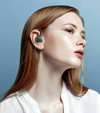 Wireless Earbuds with Earhooks Single Bluetooth Earpiece Sports Headphones Over the Ear Running Workout Wrap Around Earbuds 20H Long Battery Life Waterproof Noise Cancelling Headset for Android iOS