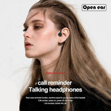 Open Ear Headphones Bluetooth Single Bone Conduction Wireless Earbuds with Earhooks Microphone Earphones Waterproof Long Battery Life Earpiece for Workout Sports Running Android iOS Non Ear Plug
