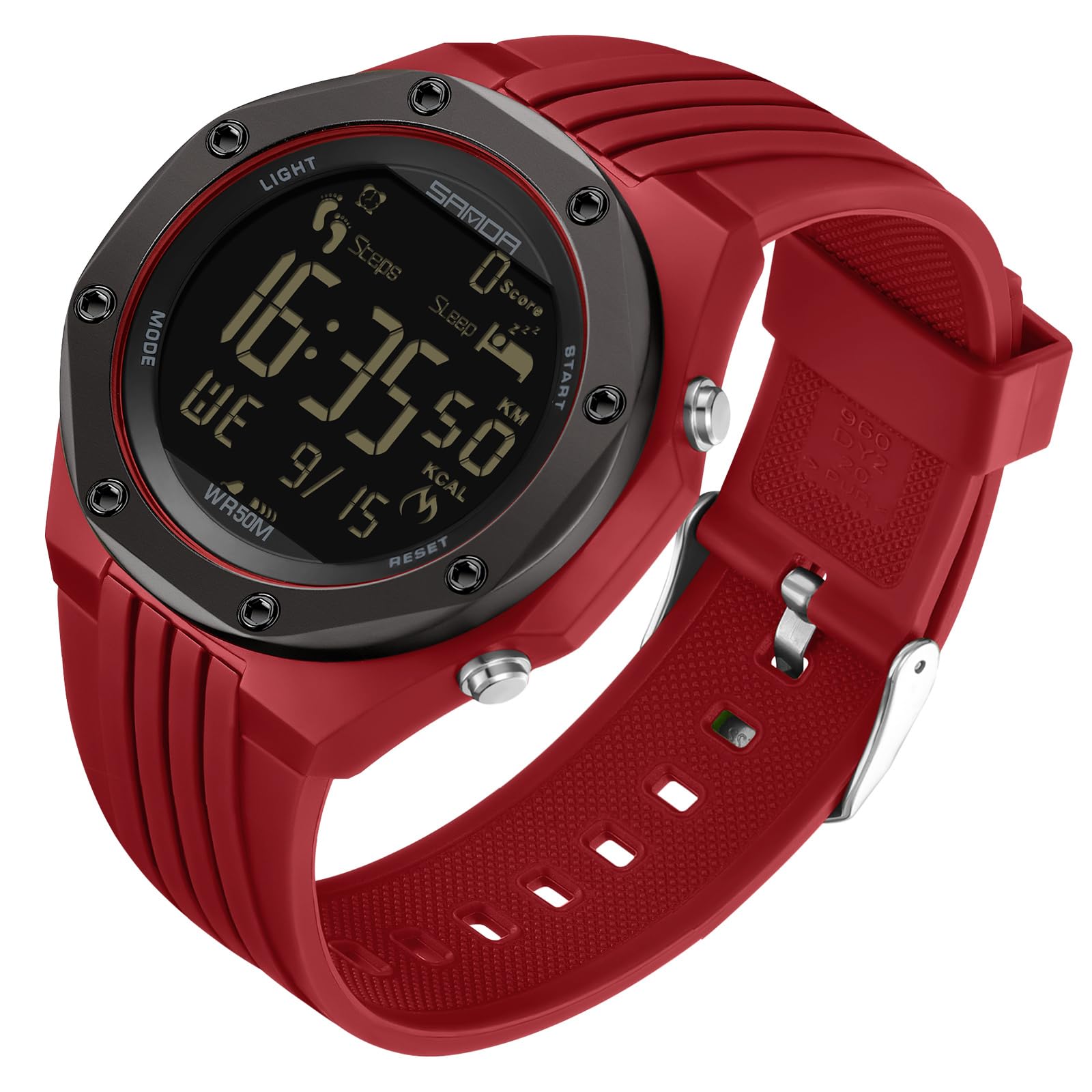Findtime Mens Sports Watch - Military, Tactical & Digital Watches for Men, Waterproof, Pedometer, Step Counter for Calories, Distance