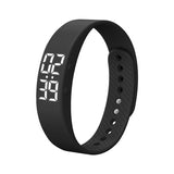 T5S Non-Bluetooth Fitness Tracker Watch Pedometer Digital Step Counter Calorie Counter Distance Activity Tracker Alarm LED Fitness Watch IP65 Water Resistance