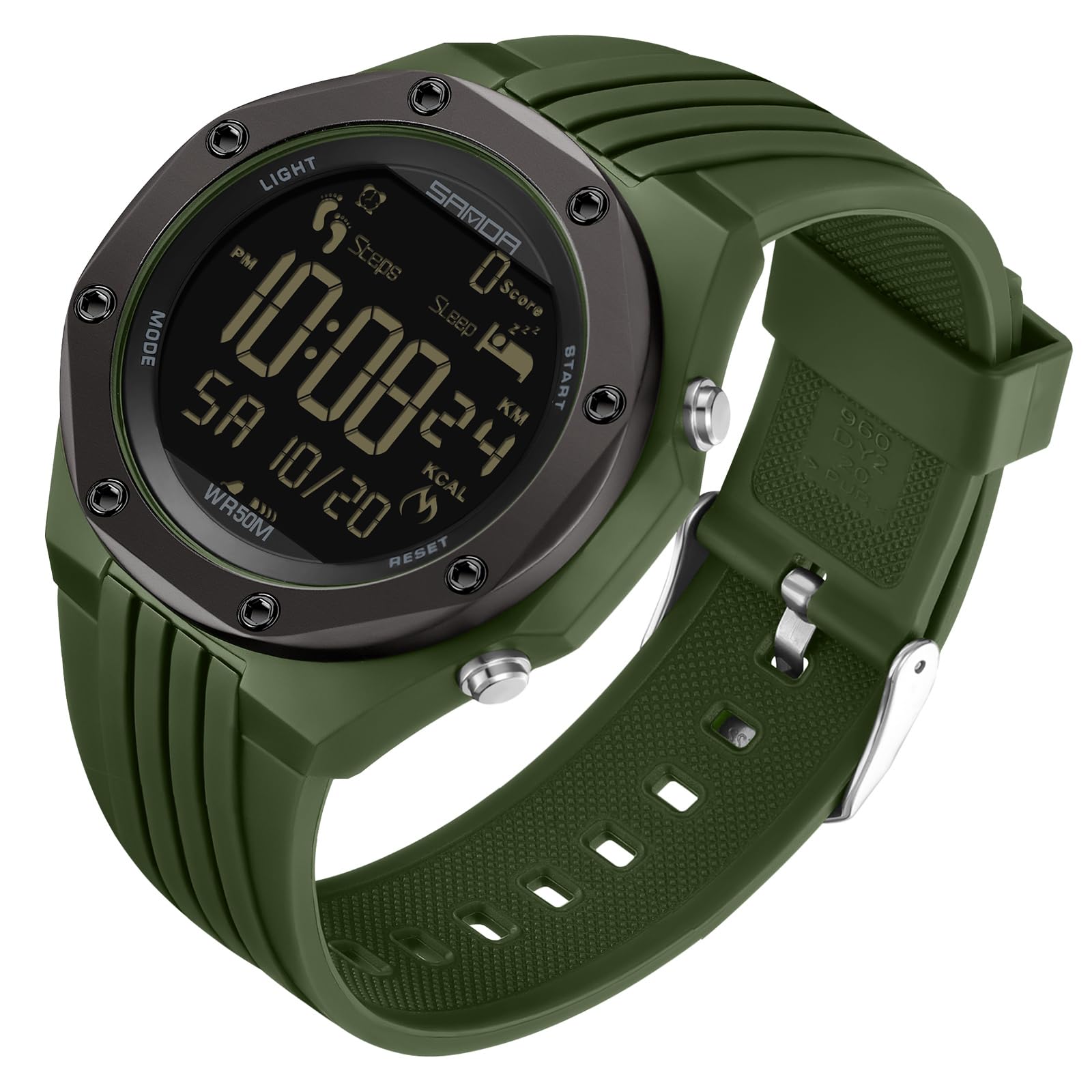 Findtime Mens Sports Watch - Military, Tactical & Digital Watches for Men, Waterproof, Pedometer, Step Counter for Calories, Distance