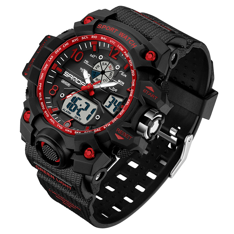 Findtime Women’s Digital Watch Waterproof Sport Watch Analog Wristwatch Military Tactical Watches LED Luminous Alarm Stopwatch Dual Time Wrist Watches