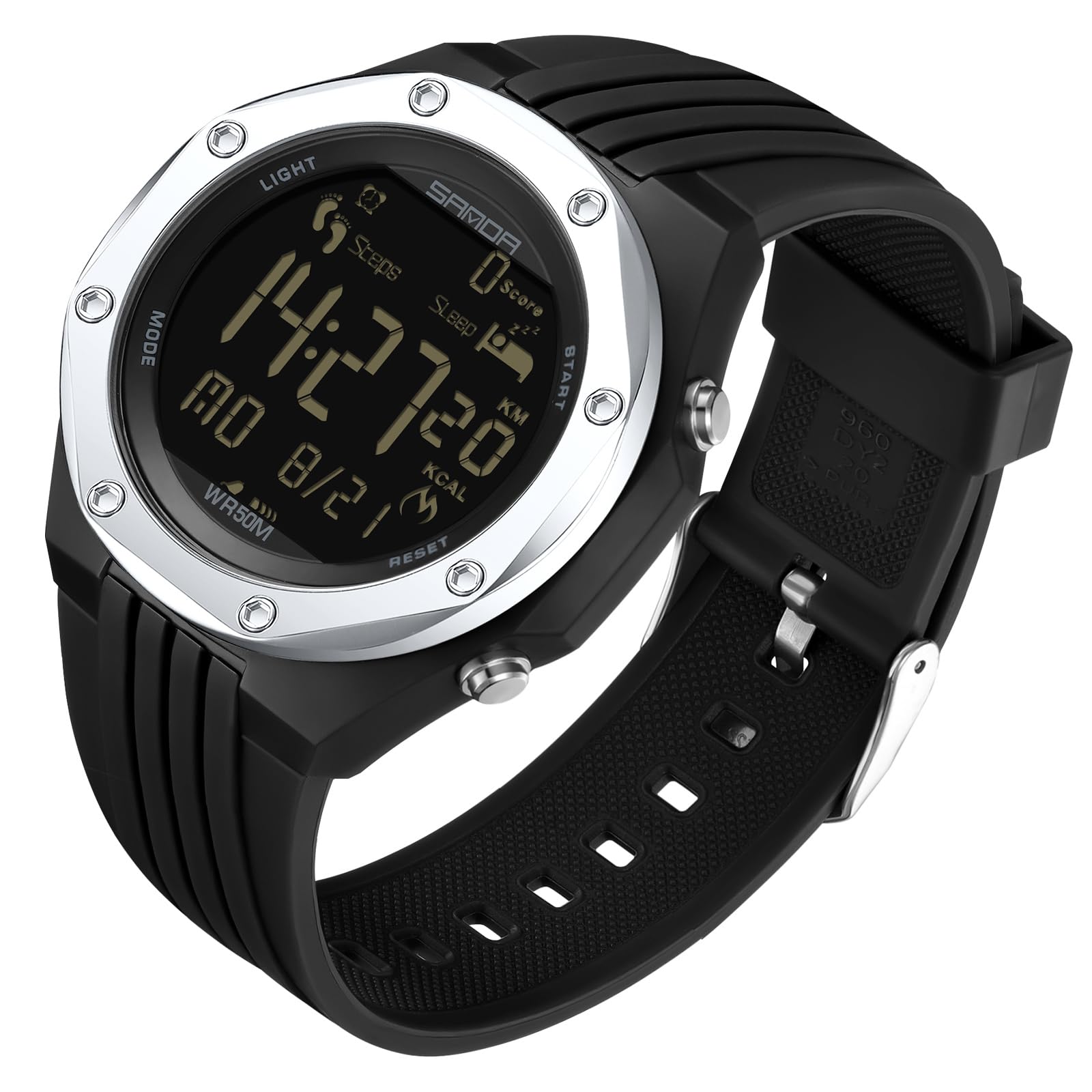 Findtime Mens Sports Watch - Military, Tactical & Digital Watches for Men, Waterproof, Pedometer, Step Counter for Calories, Distance