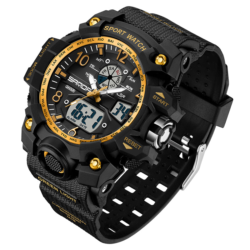 Findtime Women’s Digital Watch Waterproof Sport Watch Analog Wristwatch Military Tactical Watches LED Luminous Alarm Stopwatch Dual Time Wrist Watches