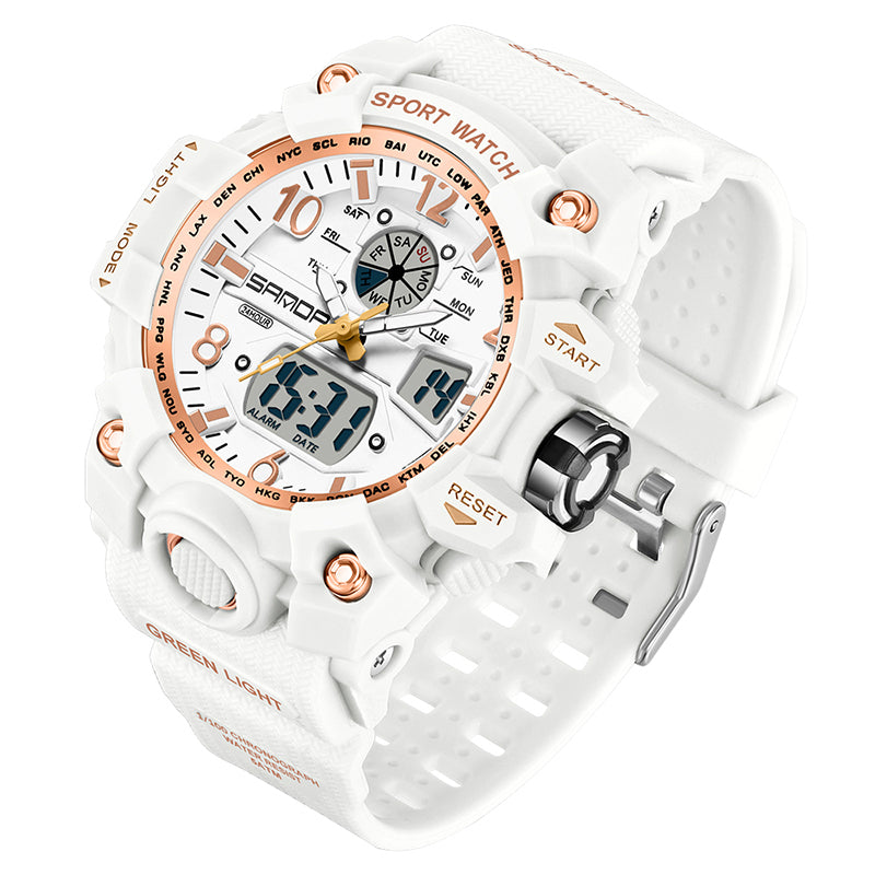 Findtime Women’s Digital Watch Waterproof Sport Watch Analog Wristwatch Military Tactical Watches LED Luminous Alarm Stopwatch Dual Time Wrist Watches