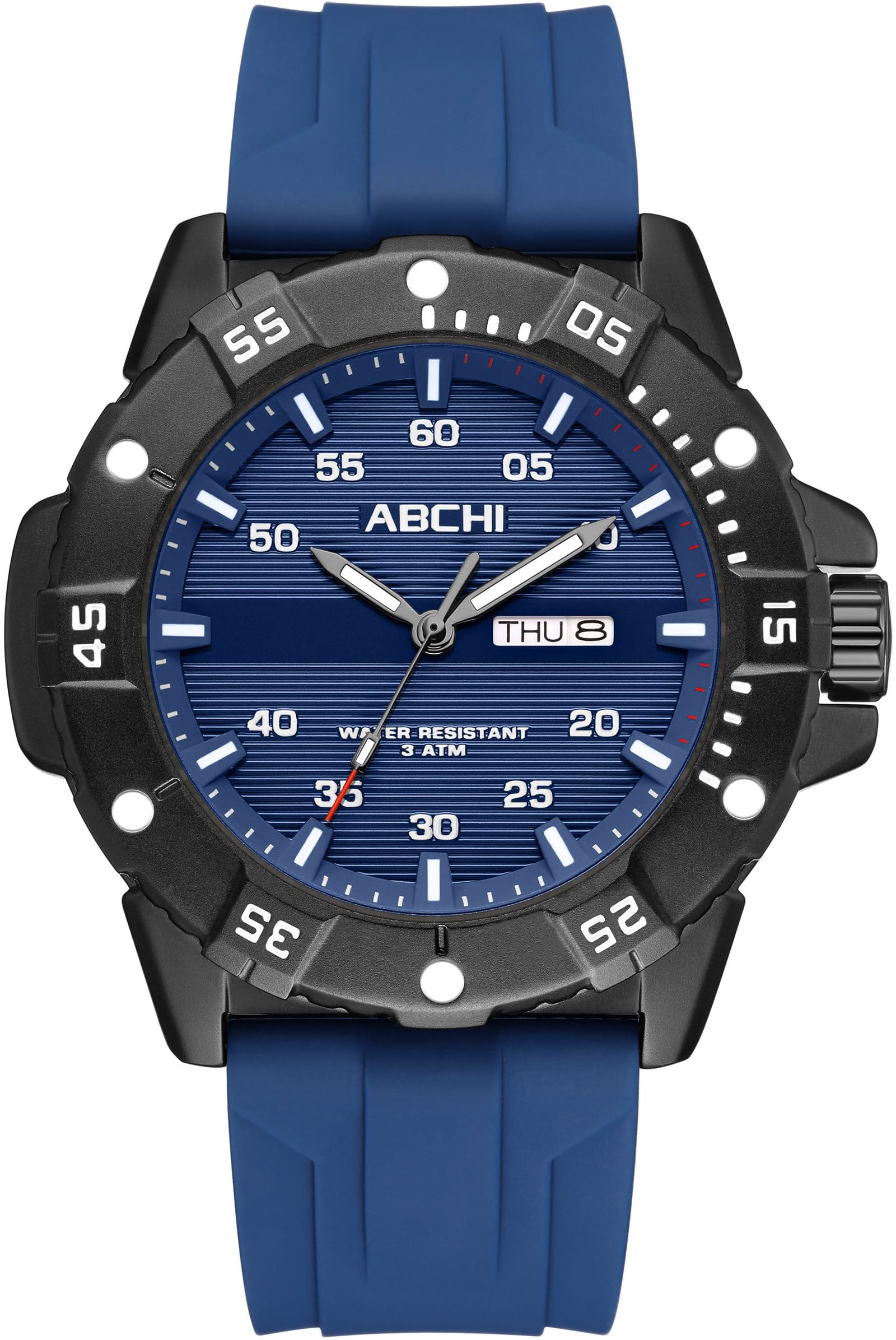 Findtime Mens Watches Black Army Military Stylish Designer Watch Silicone Strap Luminous Analog Display with Second Hand Glowing Easy to Read Dial