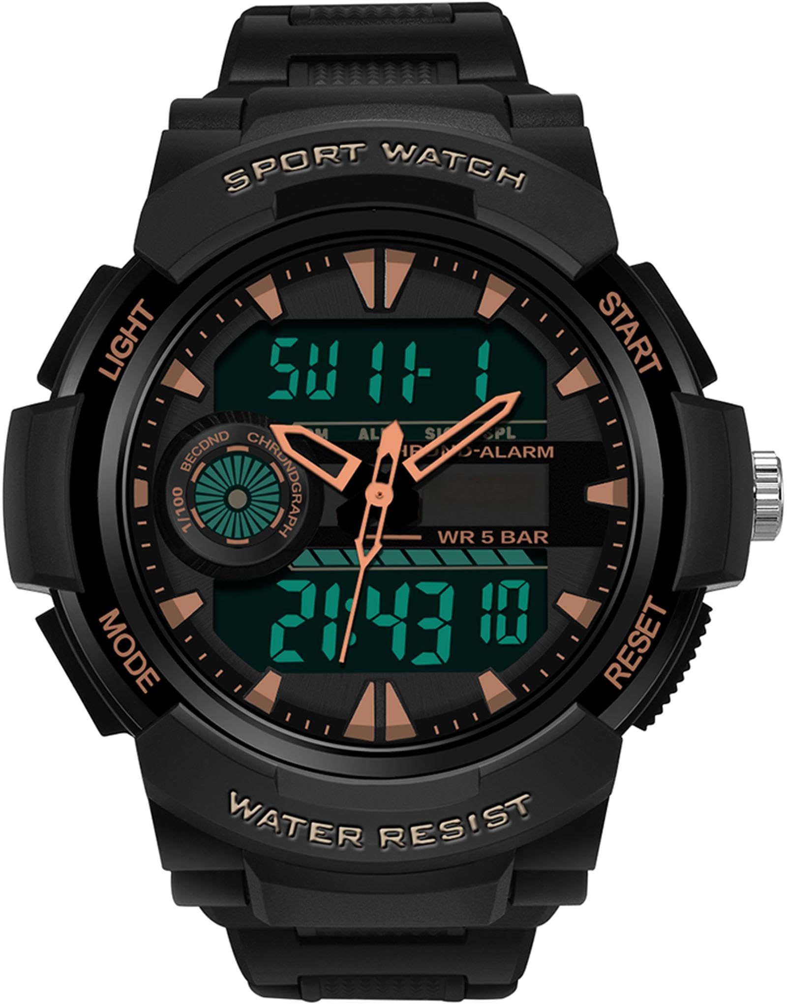 Findtime Military Sports Watches for Men Reloj Digital Para Hombre Big Face Men's Work Watch Heavy Duty Rugged Survival Stopwatch Waterproof