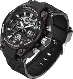 Findtime Mens Watches Military Tactical Watch for Men Digital Sports Electronics Relojes para Hombres Outdoor Stopwatch Waterproof Large Face Dual Dial Time Blue