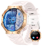 GPS Smart Watches for Men Military Altimeter Barometer Compass Bluetooth Calls Sports Modes Flashlight Smart Watch Heart Rate Sleep Monitor Message Reminder