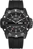 Findtime Mens Watches Black Army Military Stylish Designer Watch Silicone Strap Luminous Analog Display with Second Hand Glowing Easy to Read Dial