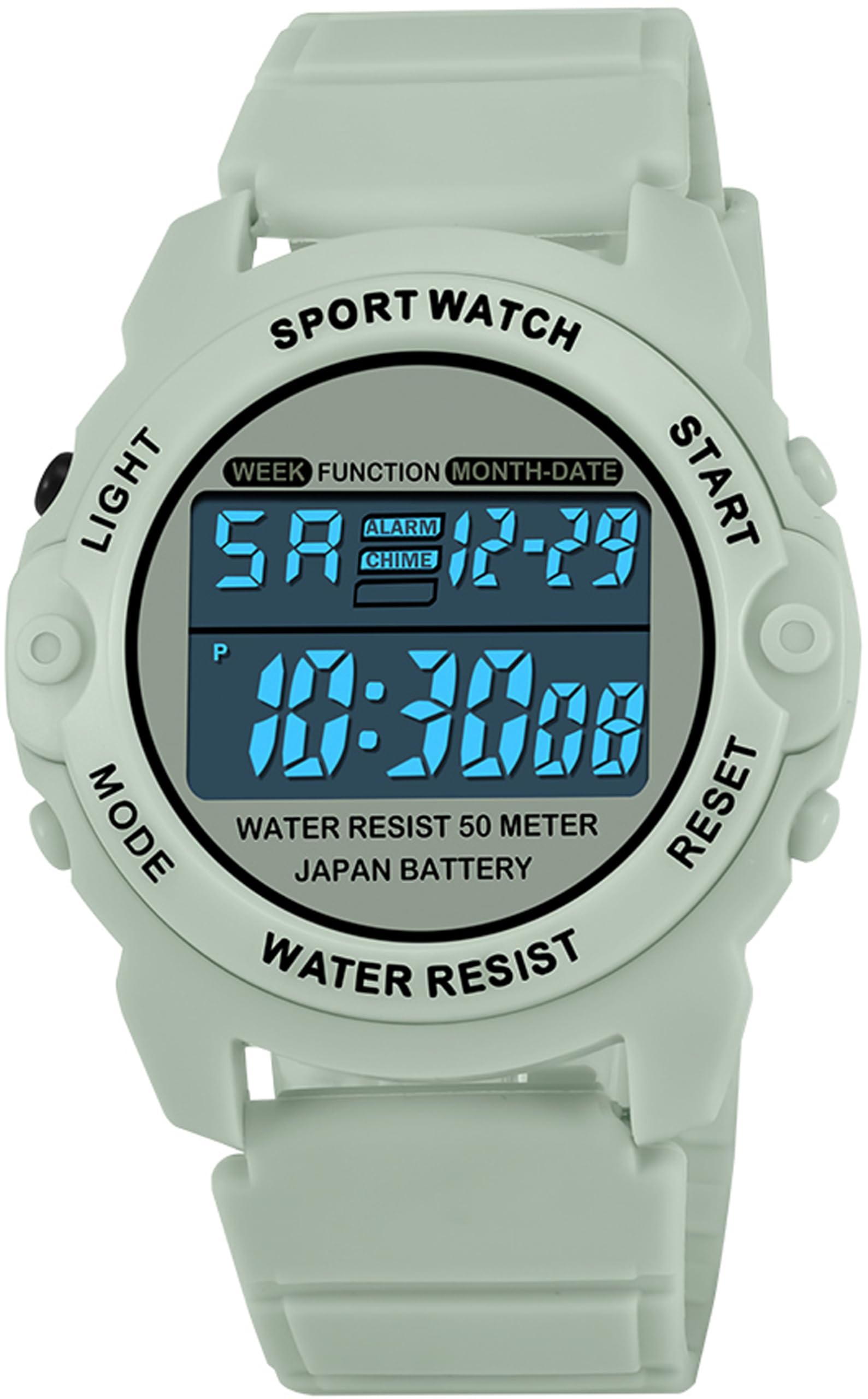 Findtime Pink Watches for Women Digital Small Simple Female Wrist Watch with Alarm/Stopwatch/5ATM Waterproof/LED Back Light