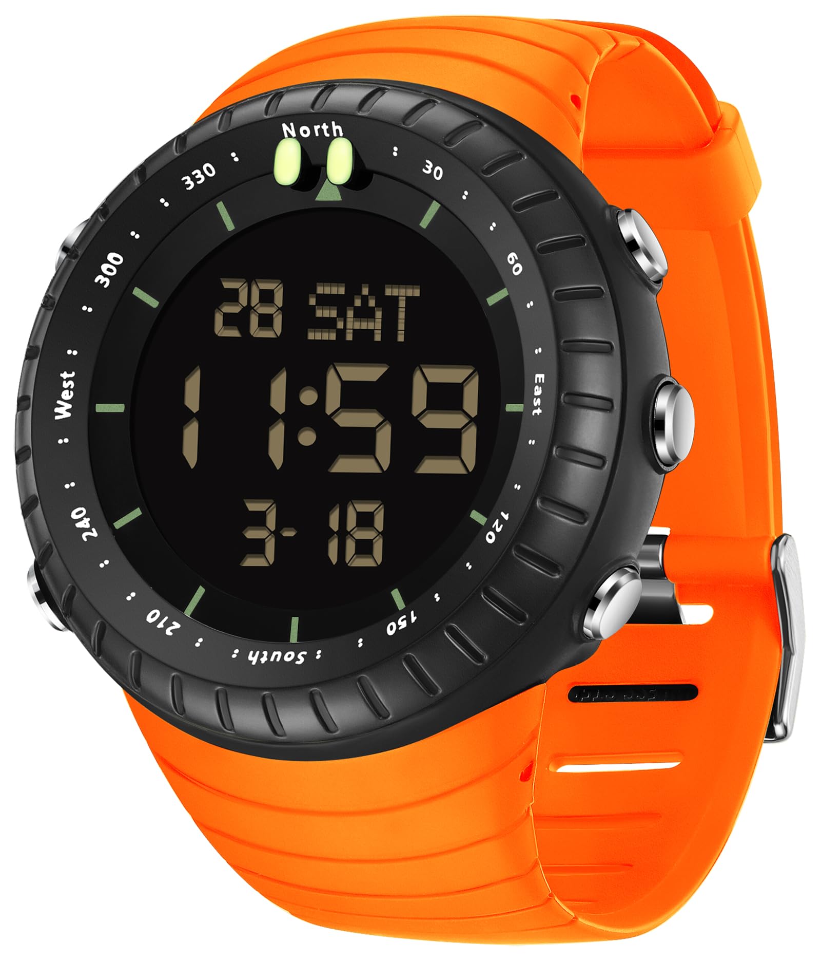 Findtime Mens Digital Watch Tactical Waterproof Large Numbers Alarm Countdown Stopwatch Sports Running Military Watches for Men Simple Electronic Wristwatch