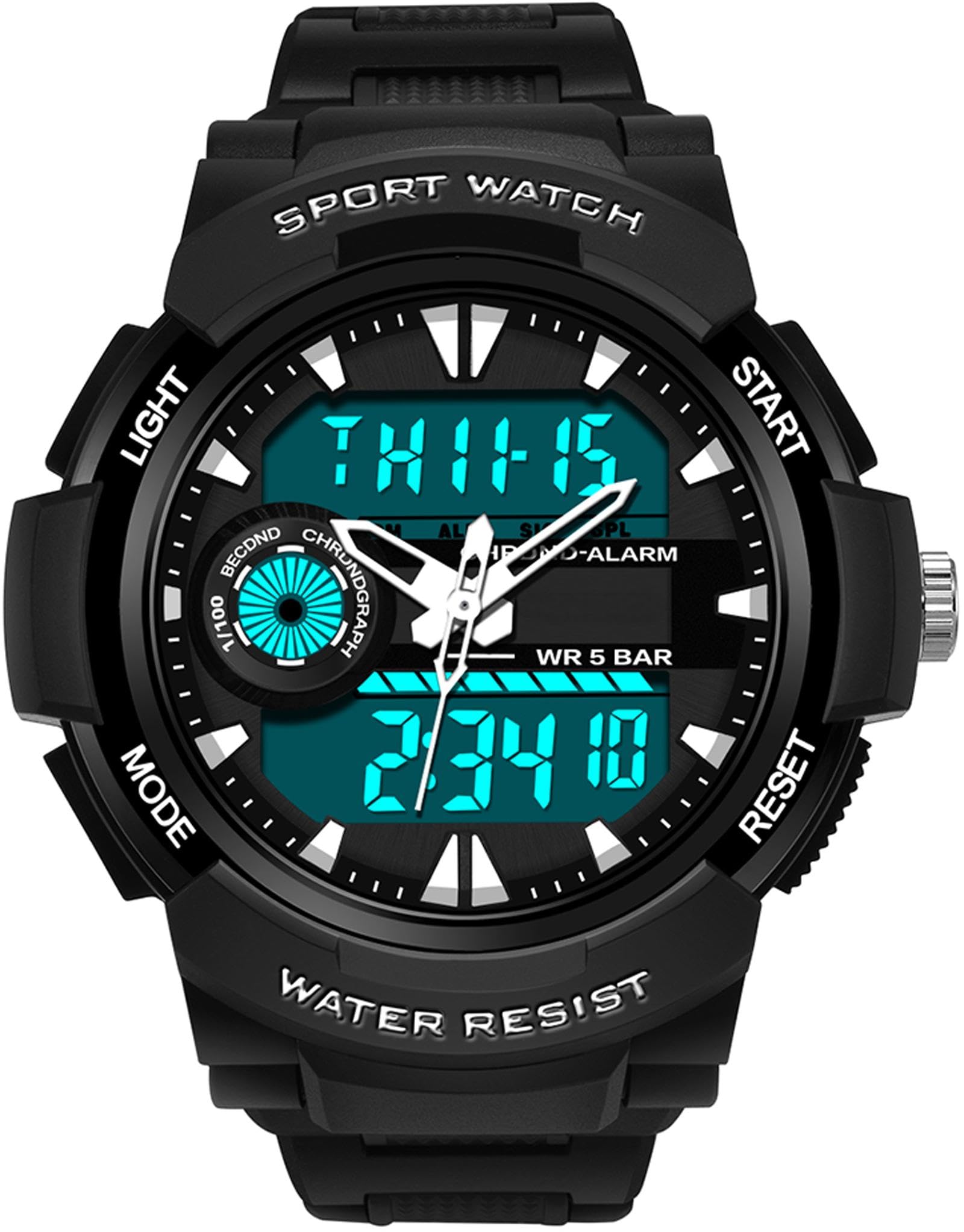 Findtime Military Sports Watches for Men Reloj Digital Para Hombre Big Face Men's Work Watch Heavy Duty Rugged Survival Stopwatch Waterproof