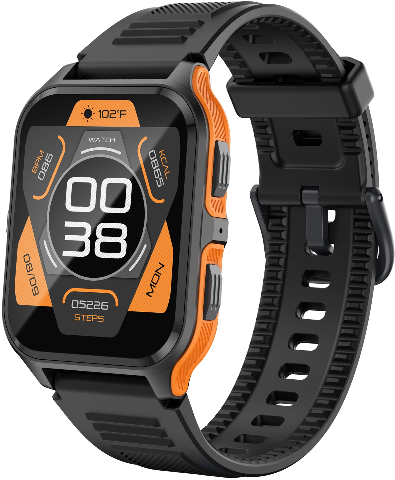 Rugged Military Smart Watch for Men Android Phones 1.83" Outdoor Running Smartwatch with Answer/Make Call 100 Sport Modes Fitness Tracker