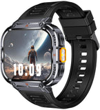 Big Screen Smart Watch for Men, 2.0'' HD Military Smartwatch with LED Flashlight 5ATM Waterproof Rugged Tactical Fitness Tracker (Answer/Make Calls)