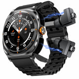 2 in 1 Smart Watch with Earbuds for Men TWS Wireless Earphones Smart Watches for Android iOS Phones with Bluetooth Calls Heart Rate Sleep Monitor Exercise Modes Custom Dial