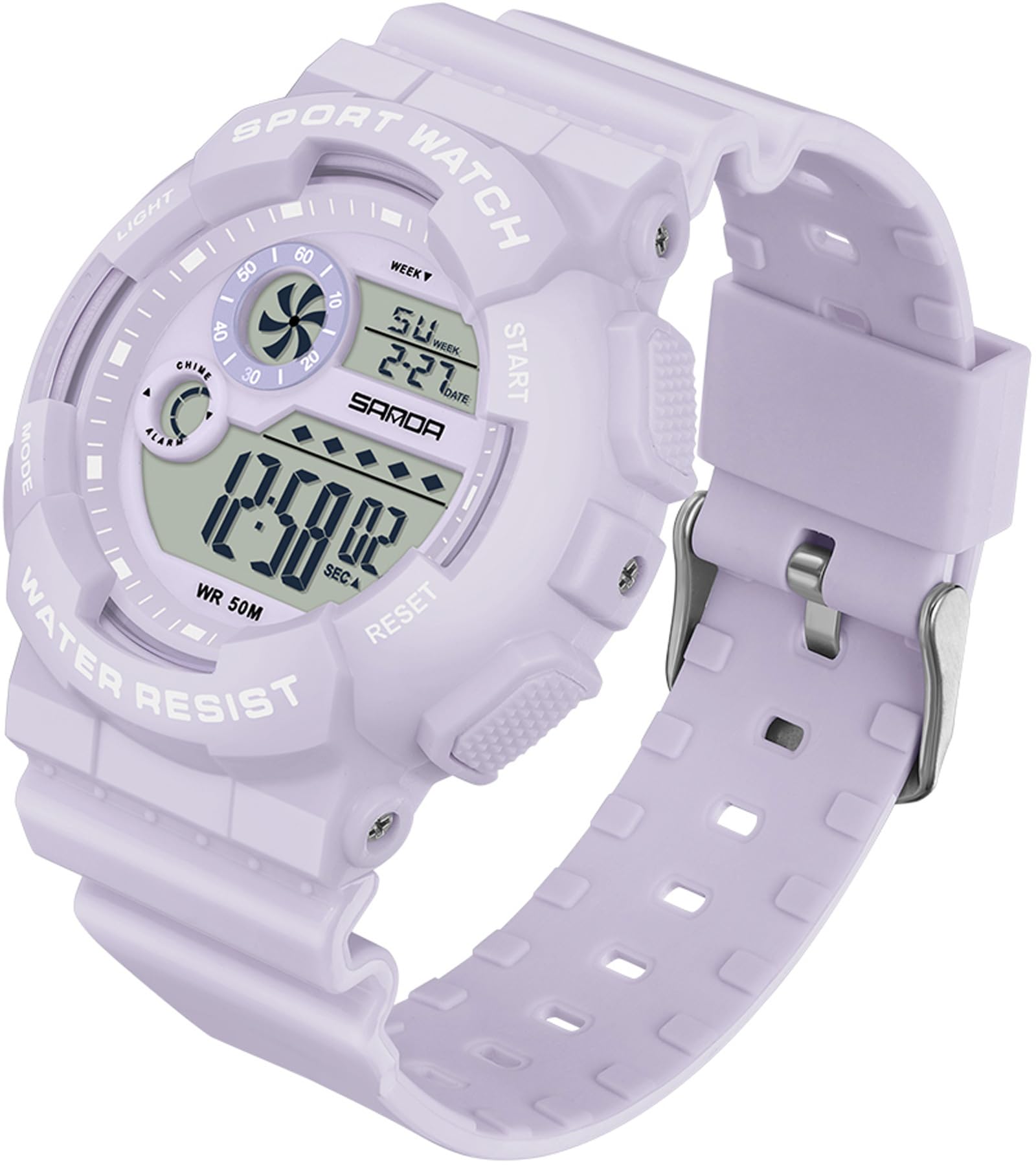 Findtiome Digital Watch Womens Sport Waterproof  Watches for Women with Alarm Stopwatch Hourly Chime LED Display -6114