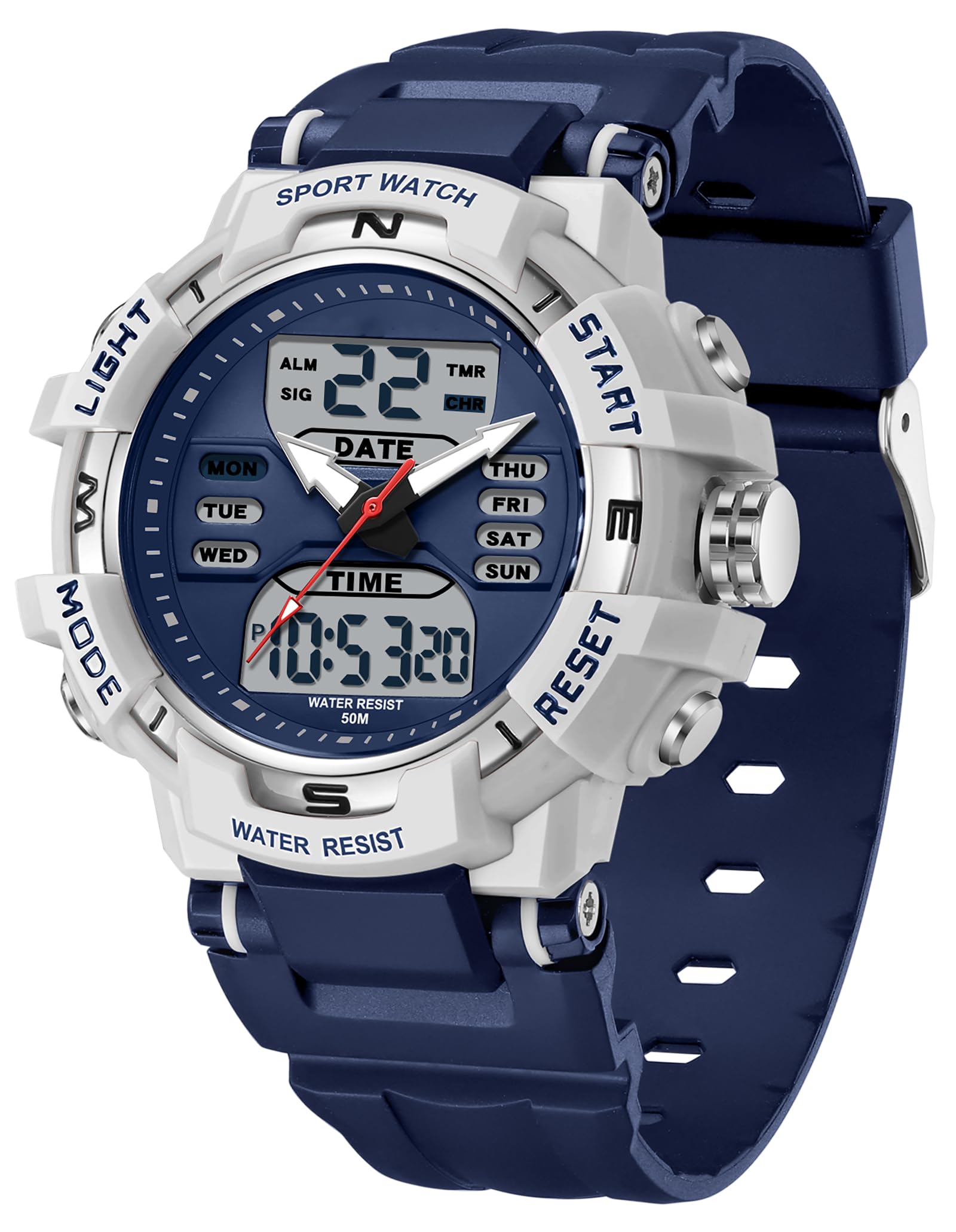 Findtime Womens Digital Watch Sports Waterproof Military Watches for Women Tactical Ladies Analog Watch Alarm Stopwatch Calendar