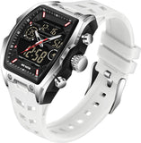 Findtime Men's Watch Sport Waterproof Watches Military Square Digital Analog Wrist Watch Unique Fashion Tactical Watches with LED Stopwatch Countdown Alarm Curved Screen