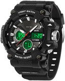 Findtime Mens Watches Sports Outdoor Watch for Men with Date Analog Digital LED Backlight Wristwatch Waterproof