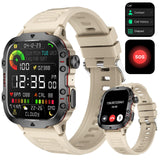 Smart Watch for Men (Answer/Make Calls), Rugged Smartwatch with Blood Pressure/Heart Rate/Sleep Monitor, Waterproof Step Tracker, 1.96" HD Screen for Android/iOS Phones