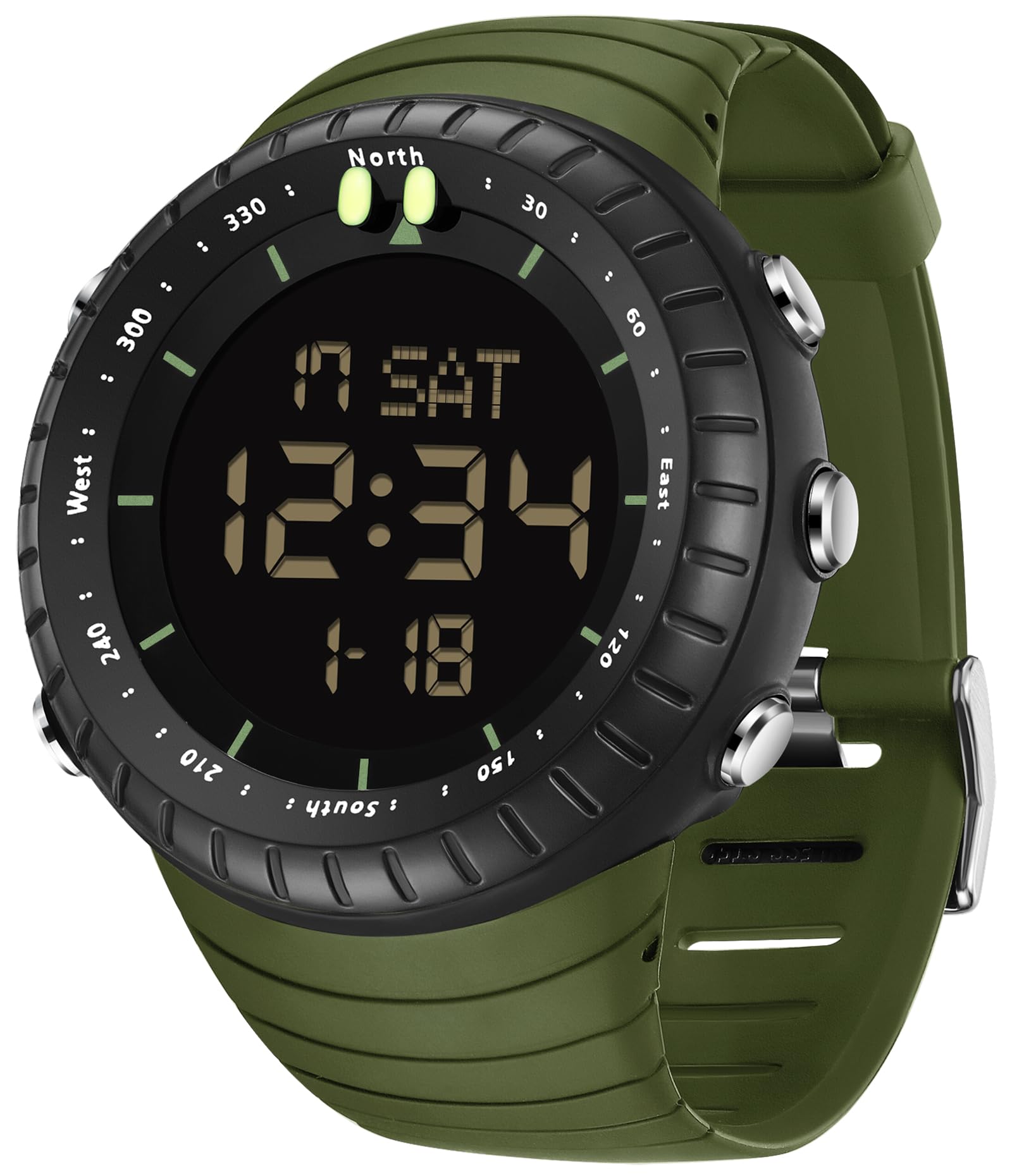 Findtime Mens Digital Watch Tactical Waterproof Large Numbers Alarm Countdown Stopwatch Sports Running Military Watches for Men Simple Electronic Wristwatch