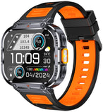 Big Screen Smart Watch for Men, 2.0'' HD Military Smartwatch with LED Flashlight 5ATM Waterproof Rugged Tactical Fitness Tracker (Answer/Make Calls)