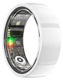 Smart Ring for Men Women Ceramics Smart Ring Blood Pressure Monitor Heart Rate Monitor Sleep Tracker Health Ring Fitness Tracker Pedometer Calories Step Counter Waterproof