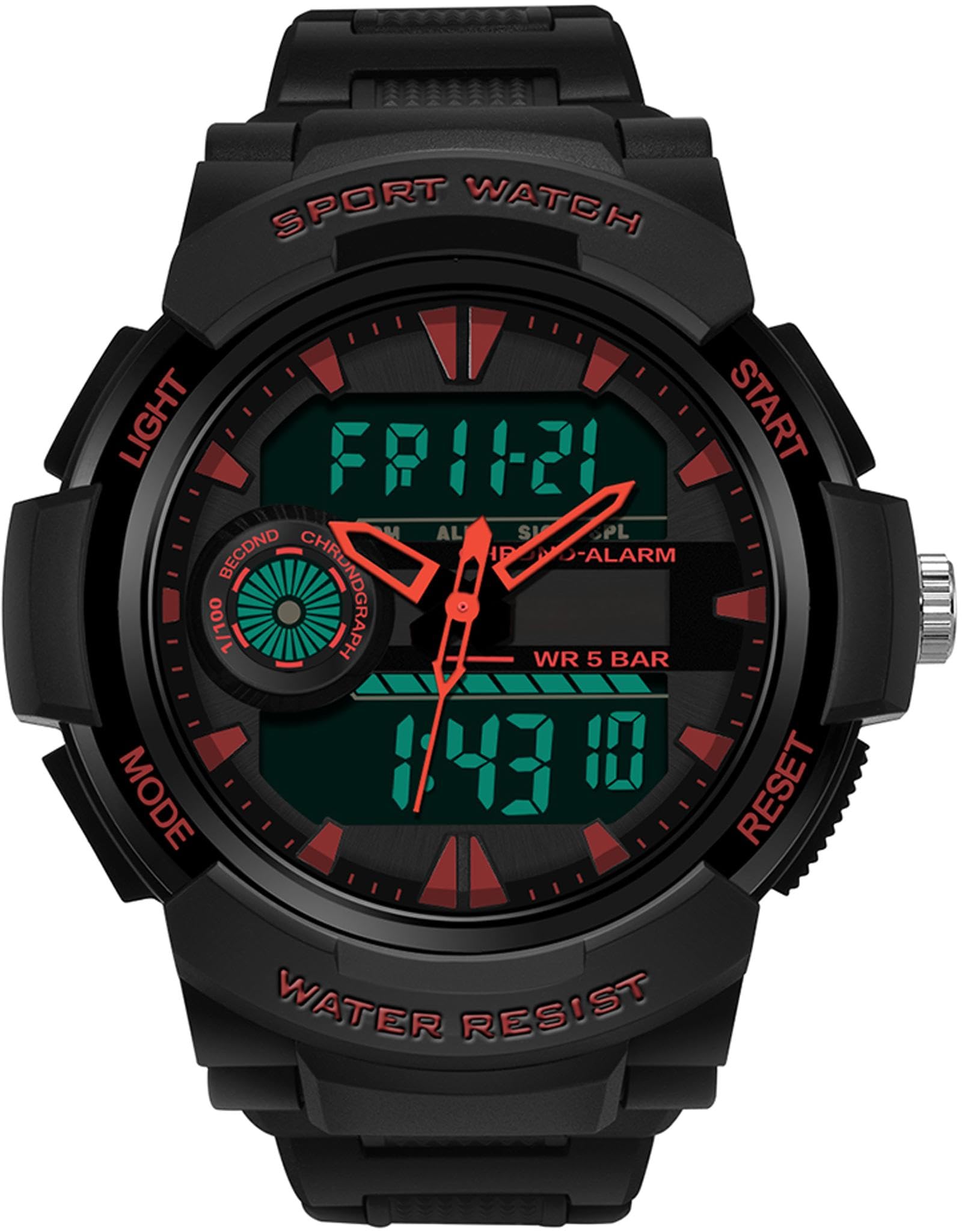 Findtime Military Sports Watches for Men Reloj Digital Para Hombre Big Face Men's Work Watch Heavy Duty Rugged Survival Stopwatch Waterproof