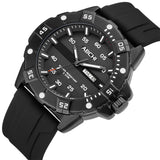 Findtime Mens Watches Black Army Military Stylish Designer Watch Silicone Strap Luminous Analog Display with Second Hand Glowing Easy to Read Dial