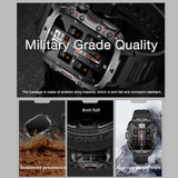 Smart Watch for Men (Answer/Make Calls), Rugged Smartwatch with Blood Pressure/Heart Rate/Sleep Monitor, Waterproof Step Tracker, 1.96" HD Screen for Android/iOS Phones