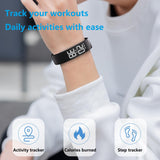 Smart Watch for Men Women Digital Watch Fitness Tracker Band Sleep Monitor Activity Tracker Calorie Distance Step Counter Vibrating Alarm Clock Waterproof LED Backlight USB Charging NO APP