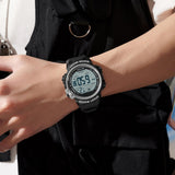 Findtime Sports Watches for Men Digital, Big Face LED Dial Easy to Read Time Wrist Watch with Countdown Timer Dual Time 5Bar Waterproof