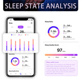 Smart Ring Health Tracker Fitness Ring Heart Rate Monitor Sleep Sports Modes Smart Ring Step Counter Calorie Pedometer Smart Rings for Android & iOS