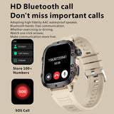 Smart Watch for Men (Answer/Make Calls), Rugged Smartwatch with Blood Pressure/Heart Rate/Sleep Monitor, Waterproof Step Tracker, 1.96" HD Screen for Android/iOS Phones