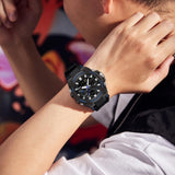 Findtime Mens Watches Military Tactical Watch for Men Digital Sports Electronics Relojes para Hombres Outdoor Stopwatch Waterproof Large Face Dual Dial Time Blue