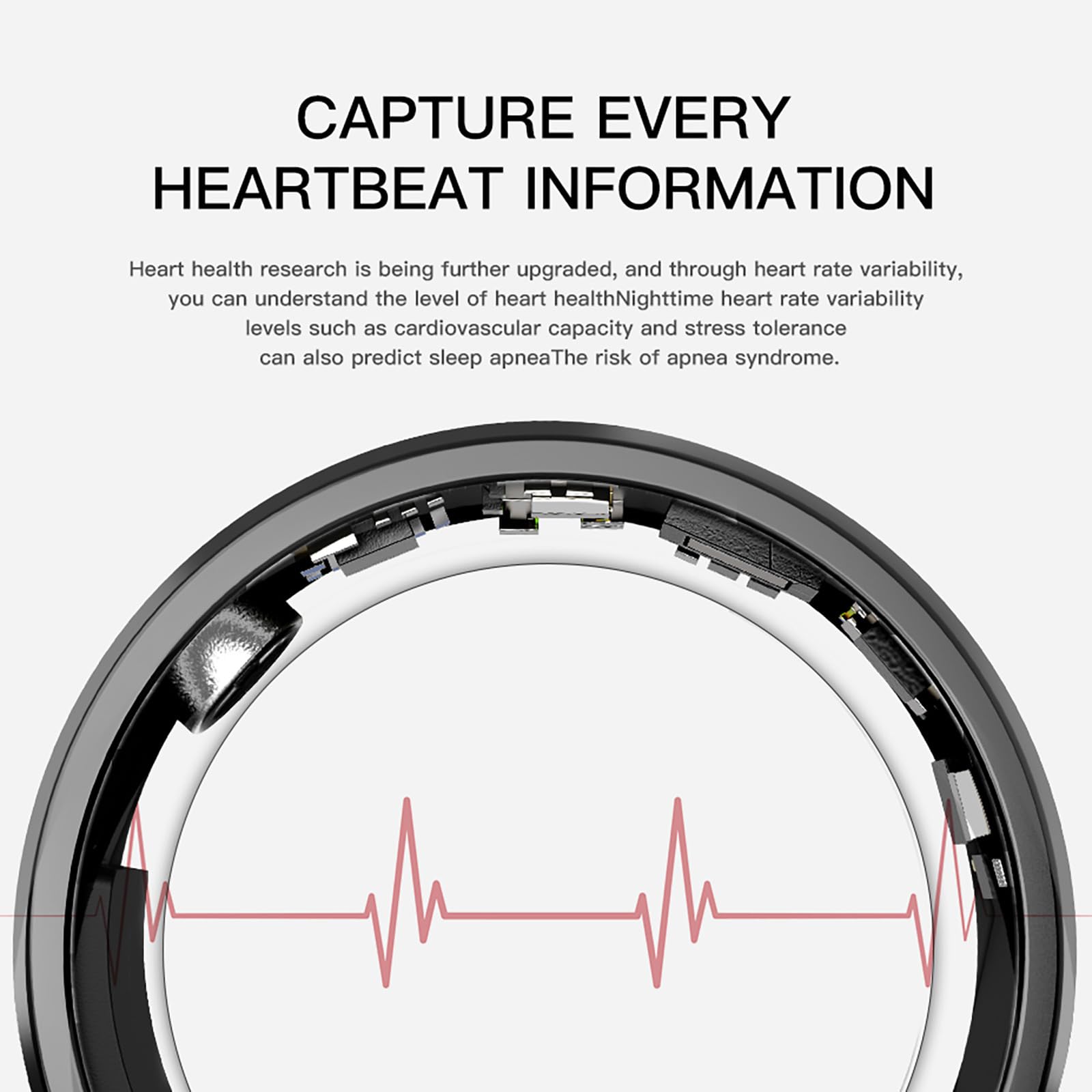 Smart Ring for Men Women Activity Health Tracker Heart Rate Monitor Sleep Pedometer Calorie Counter Ladies Fitness Smart Rings