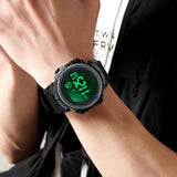 Findtime Sports Watches for Men Digital, Big Face LED Dial Easy to Read Time Wrist Watch with Countdown Timer Dual Time 5Bar Waterproof