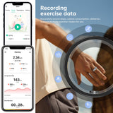 Smart Ring Cuban Link Rings Heart Rate Monitor Sleep Health Ring for Men Punk Smart Rings for Android & iOS Step Counter Calorie Counter Sport Fitness Tracker