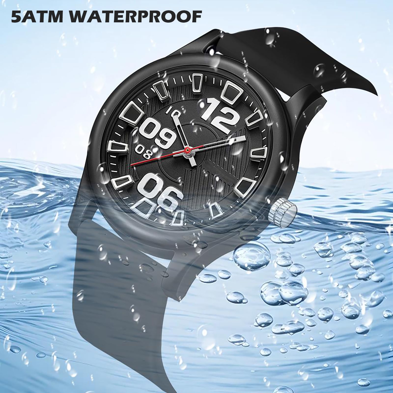 Findtime Watches for Women Jelly Series Waterproof 5ATM Easy to Read Watch Silicone Strap Fashion Sports Quartz Wristwatch