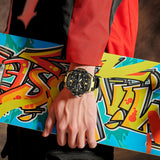 Findtime Running Mens Watches Military Tactics, 5ATM Waterproof Sports Outdoor Watch for Men Swimming Analog Digital Led Large Face Dual Dial Time Display Electronic Wristwatch White