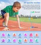 Smart Watch for Kids Smart Watches Heart Rate Monitor Sleep Monitor SNS Message Reminder Waterproof Pedometer Step Counter Calories 25+Sports Modes Alarm Remote Camera Music Control