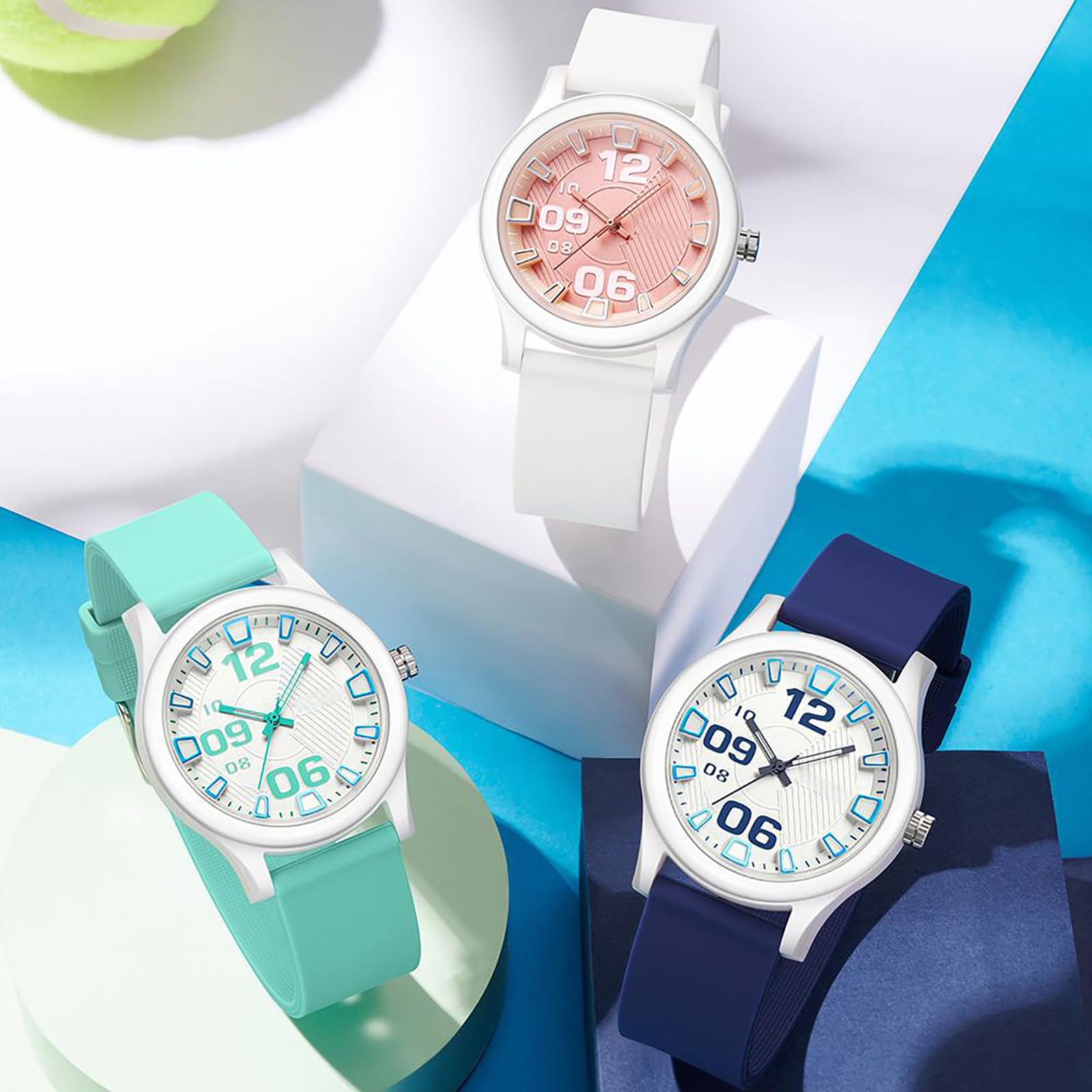 Findtime Watches for Women Jelly Series Waterproof 5ATM Easy to Read Watch Silicone Strap Fashion Sports Quartz Wristwatch