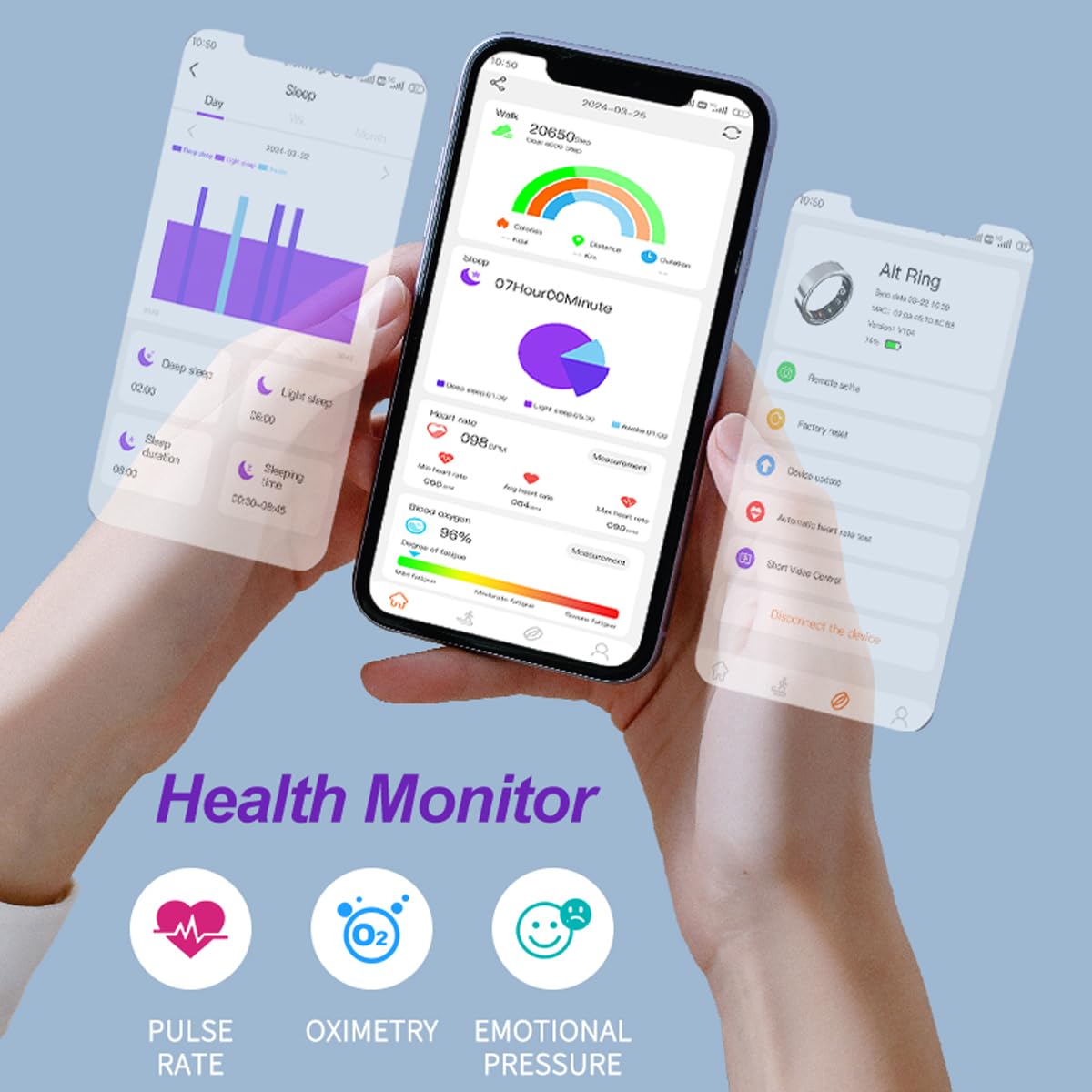 PX01 Smart Ring Fitness Tracker Heart Rate Monitor Sleep Tracker Fitness Rings Pedometer Calories Step Counter Sport Waterproof Health Smart Rings for Women Men