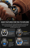 Smart Watches for Men with Wireless Earbuds Waterproof Men Watches HiFi Headphones Blood Pressure Monitor Heart Rate Monitor Sleep Tracker Bluetooth Call Fitness Tracker Step Counter for iOS Android