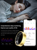 Smart Ring Ultra Narrow Sleep Heart Rate Monitor Ring Blood Pressure Health Fitness Tracker Step Counter Calories Waterproof Remote Camera Smart Rings